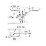 GROHE BAU CERAMIC WASH BASIN 55 - Image 2