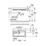GROHE CUBE CERAMIC COUNTERTOP BASIN 80 - Image 2
