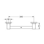 GROHE ESSENTIAL CUBE BATH GRIB 390MM - Image 2