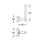 GROHE ESSENTIALS CUBE SPARE PAPER HOLDER - Image 2