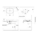 INAX CERAFINE VESSEL BASIN W/O DECK WHITE - Image 2