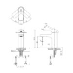 INAX S400 BASIN MIXER W/O DRAIN OUTLET - Image 2