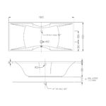 KOLPA BUILT-IN TUB 180X80CM + BATH TRAP INCLUDE OVERFLOW 1M - Image 2