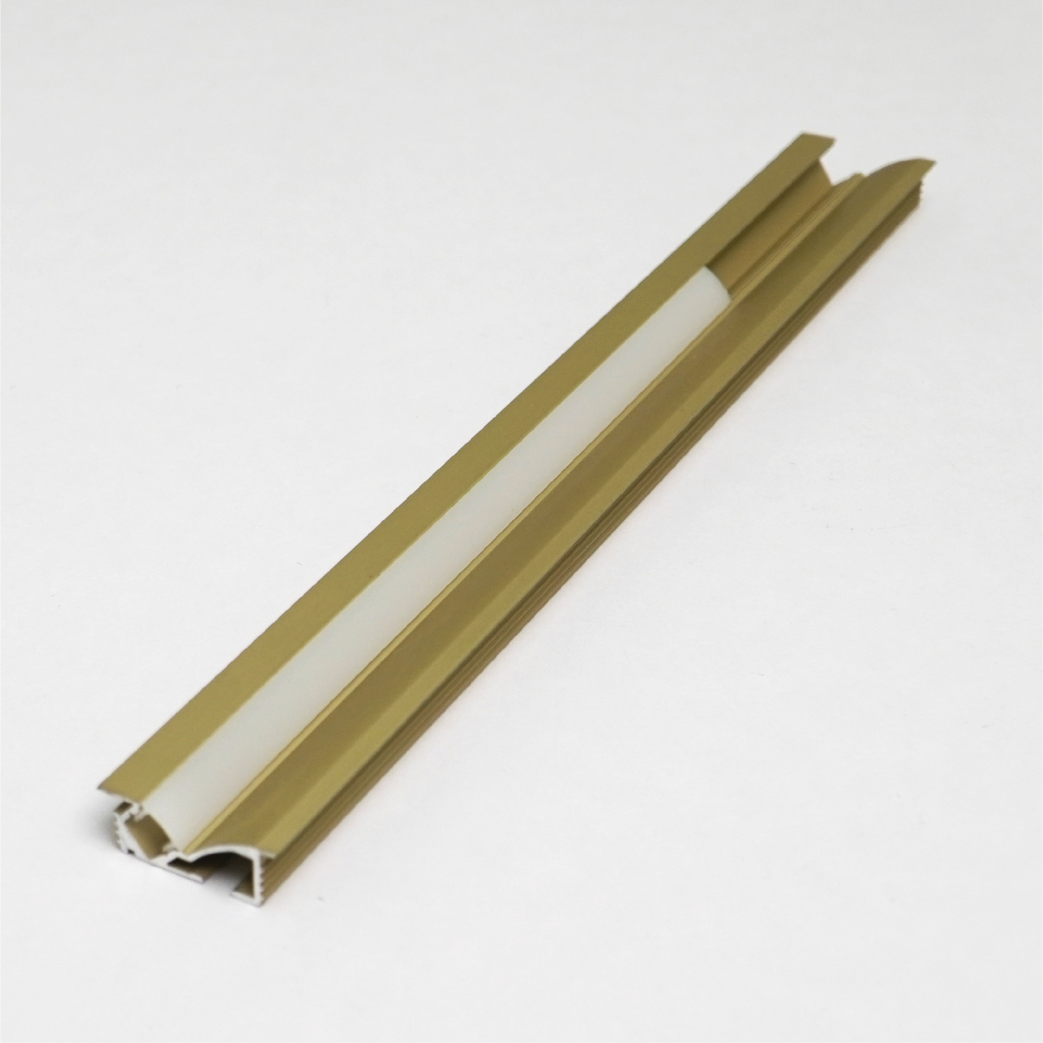 Pentalinea-YG-2409-ASG-01.jpg PENTALINEA ALUMINIUM LED PROFILE 24X8.9MM ANODIZING SANDBLAST GOLD 3M/PC - Image 1