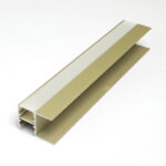 Penta Linea ALUMINIUM PROFILE + PLASTIC COVER 26.55X20.3MM ANODIZING SANDBLAST GOLD 3M/PC