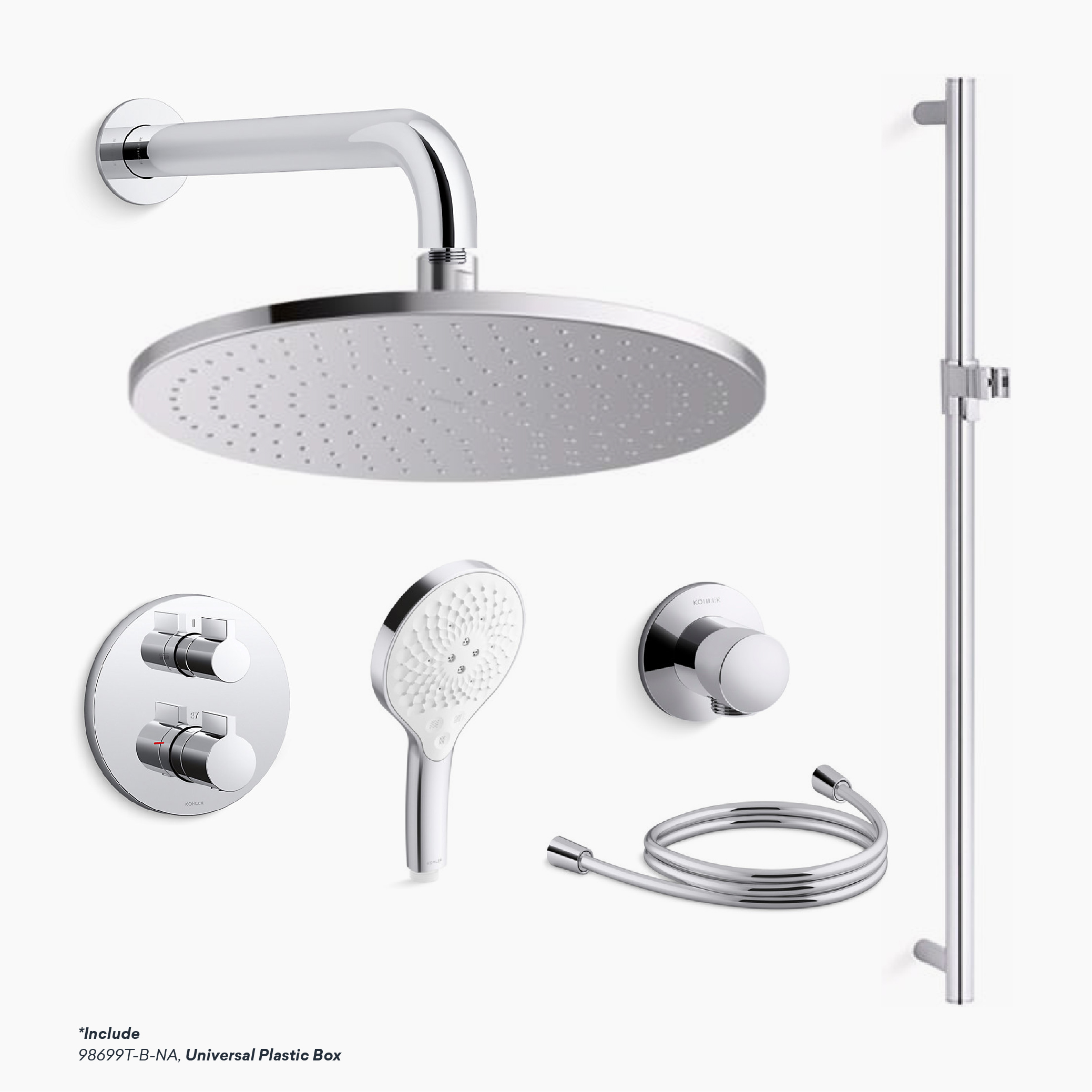 E-Com-WEB-Kohler-Paket-10_COMPONENTS-CP-Chrome-01.jpg KOHLER COMPONENTS SHOWER SET - Image 1