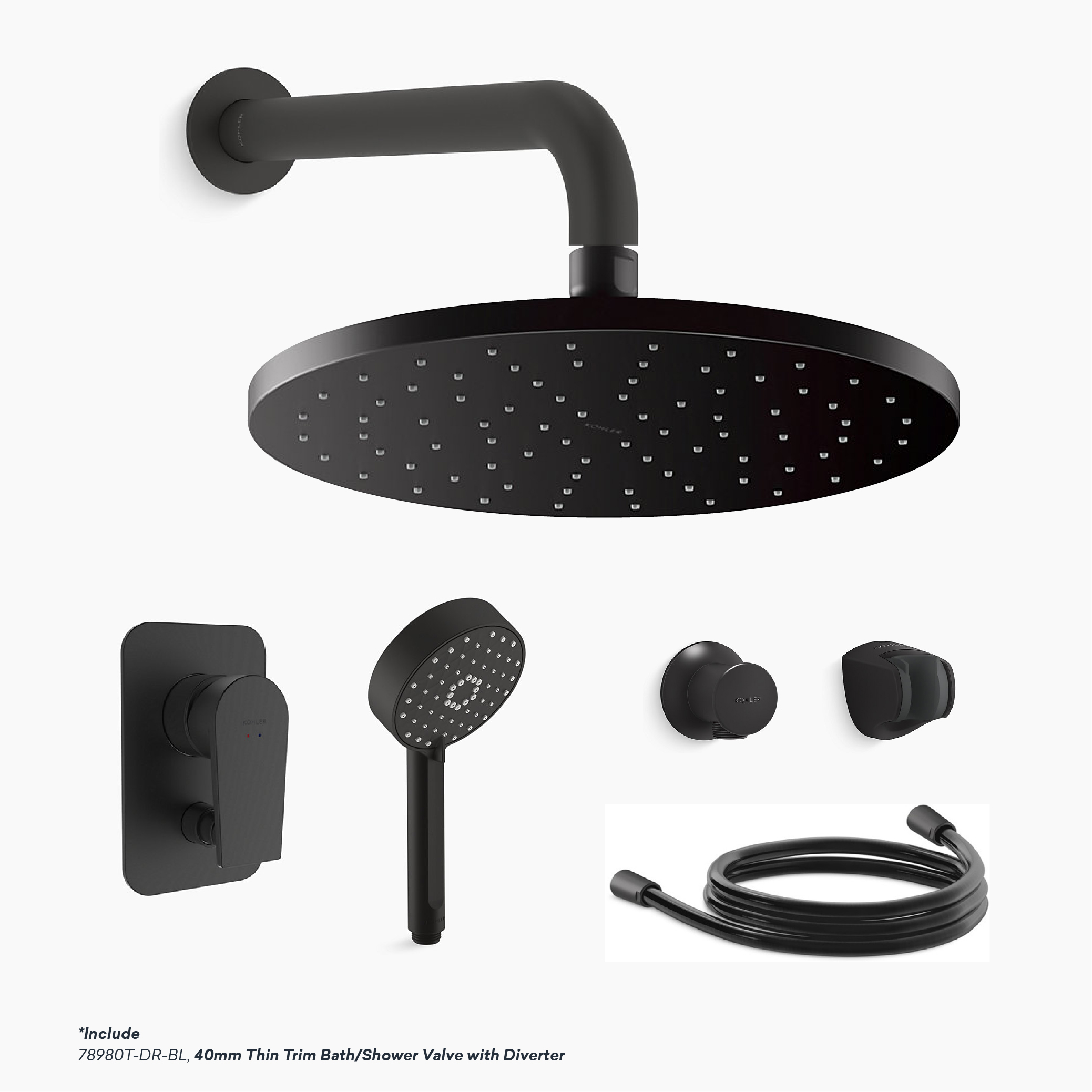 E-Com-WEB-Kohler-Paket-29_TAUT-SHOWER-SET-BL-Black-01-1.jpg KOHLER TAUT SHOWER SET MATTE BLACK - Image 1