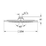 GROHE F SERIES HEAD SHOWER 10 INCH - Image 2