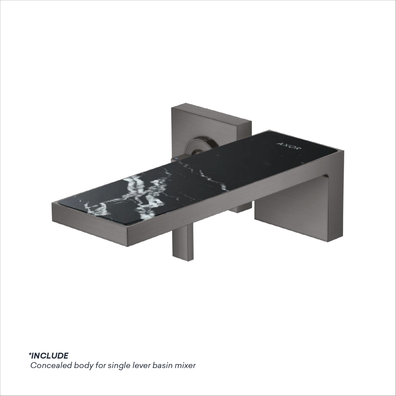 bf5a39b6-b65d-40f5-8249-d9b573053707 AXOR MYEDITION SINGLE LEVER WALL-MOUNTED BASIN MIXER W/ PLATE 245 MARBLE NERO MARQUINA - Image 1