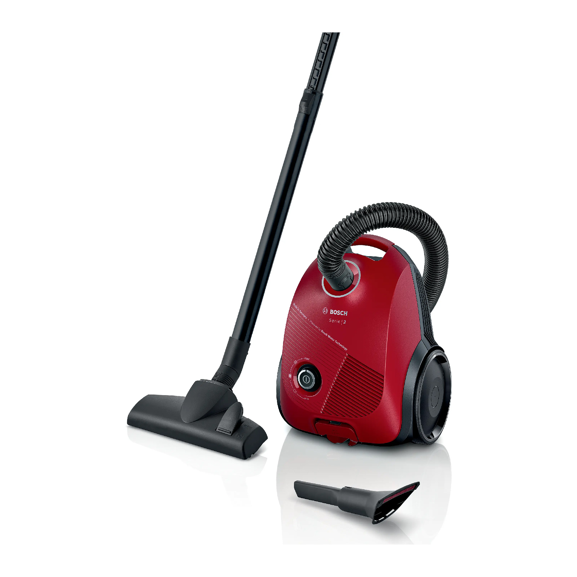 E-Com-WEB-BOSCH-4_BGBS2RD1-01.jpg BOSCH SERIES 2 BAGGED VACUUM CLEANER RED - Image 1