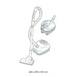 BOSCH SERIES 4 BAGGED VACUUM CLEANER PROHYGIENIC WHITE - Image 3