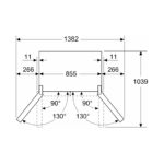 BOSCH SERIES 4 FRENCH DOOR REFRIGERATOR GLASS DOOR 189.5 X 85.5 CM BLACK - Image 3