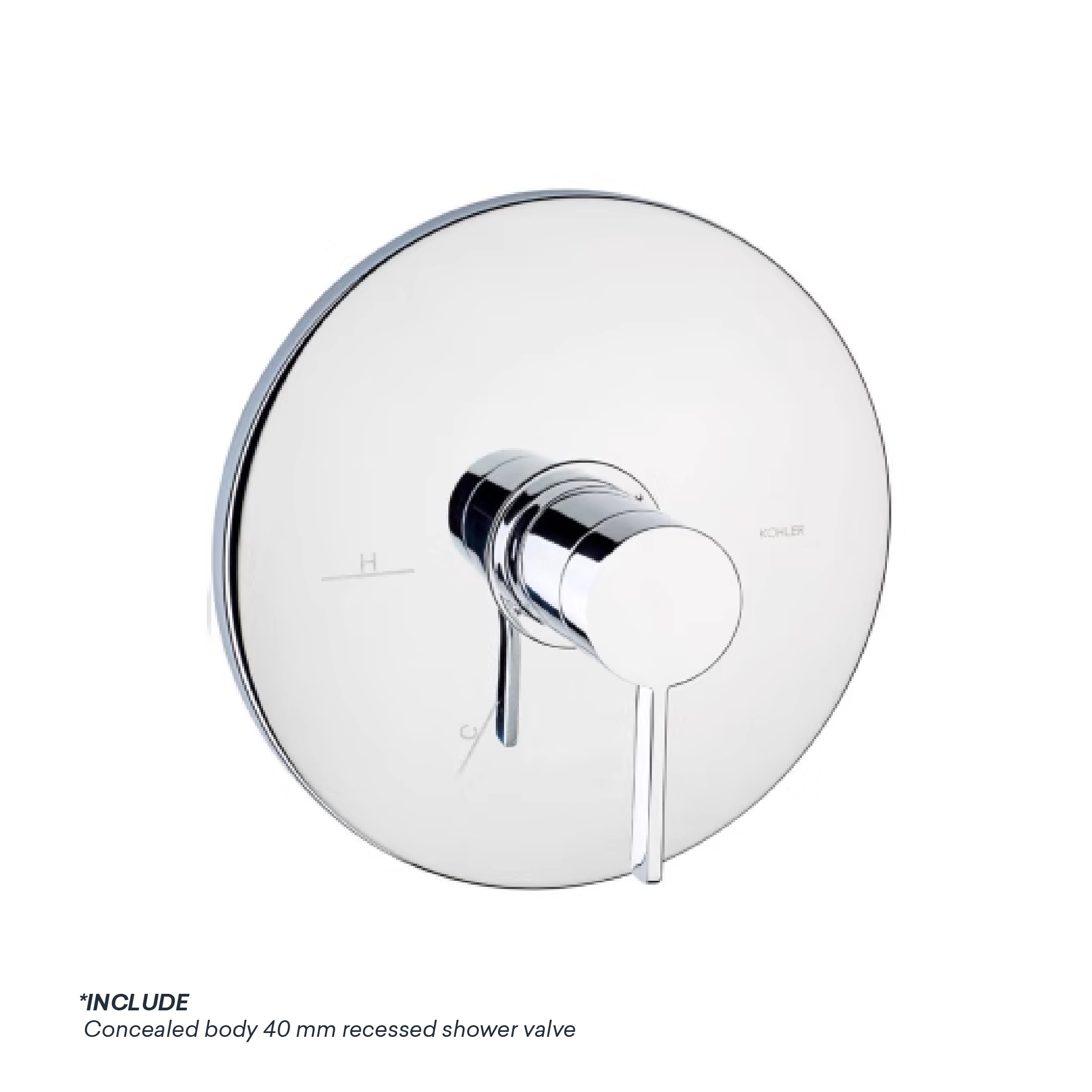 E-Com WEB - Kohler 112_K-10142T-4-CP-01 KOHLER STILLNESS 40MM RECESSED SHOWER TRIM - Image 1