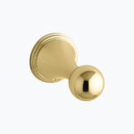 KOHLER FINIAL ROBE HOOK POLISHED BRASS FINISH