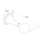 KOHLER FINIAL ROBE HOOK POLISHED BRASS FINISH - Image 3