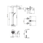 KOHLER JULY BATH 3 WAY SHOWER COLUMN - Image 3