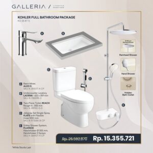 KOHLER FULL BATHROOM PACKAGE (CHROME)