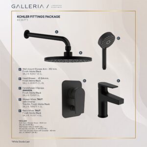 KOHLER BLACK FITTINGS PACKAGE 3