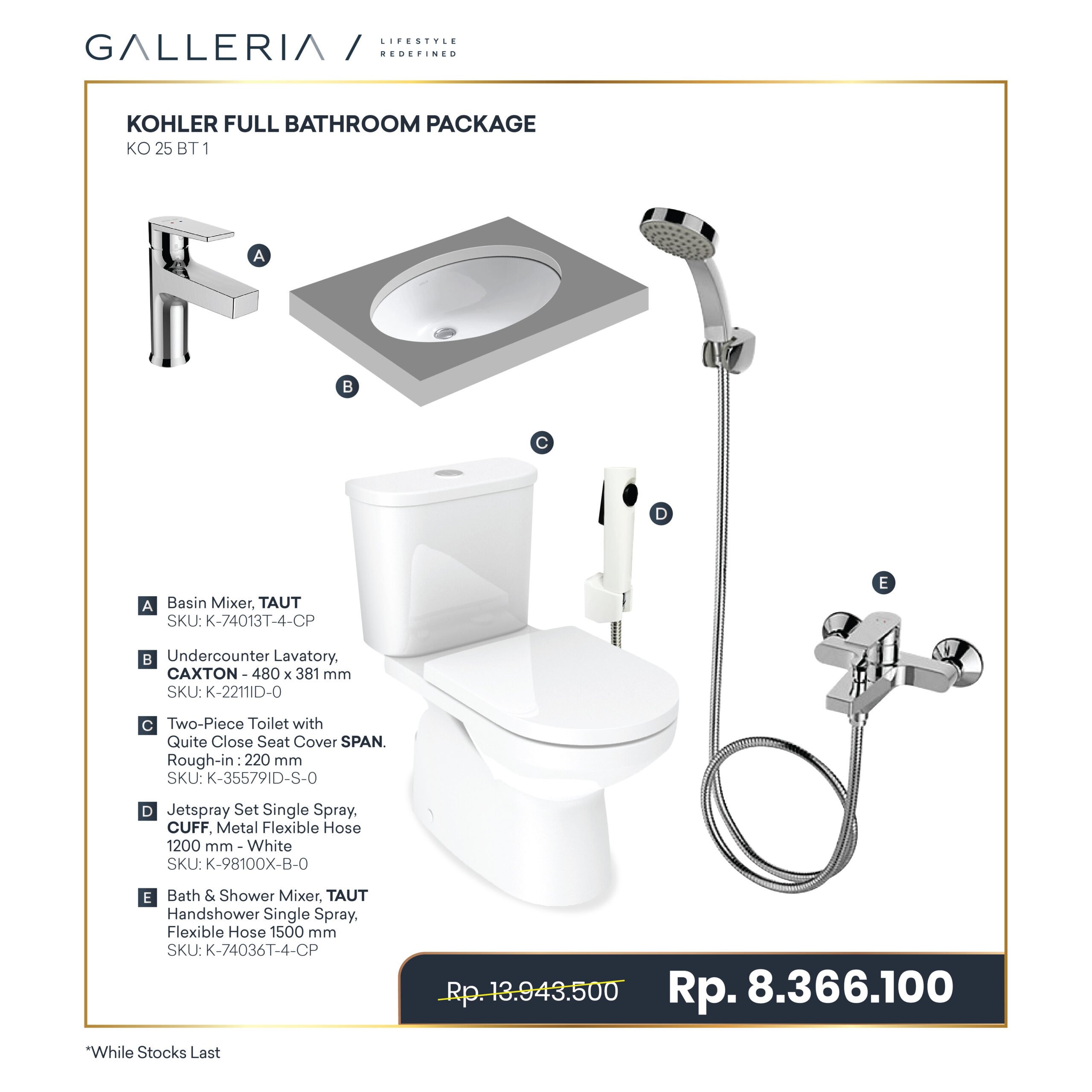 Package Promo-01 KOHLER FULL BATHROOM PACKAGE 1 - Image 1