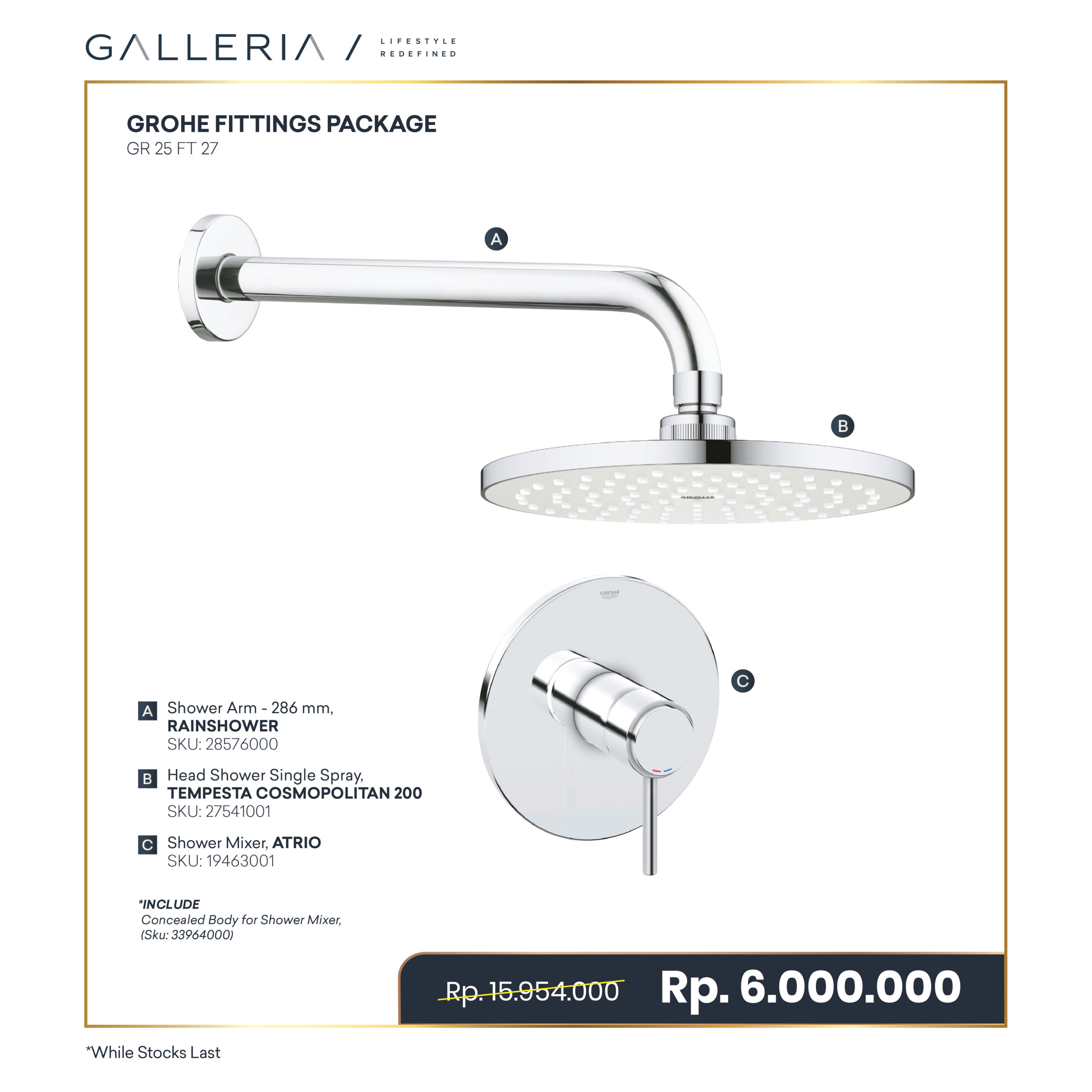 Paket Special Promo-04 GROHE SHOWER SET INBOW A - Image 1