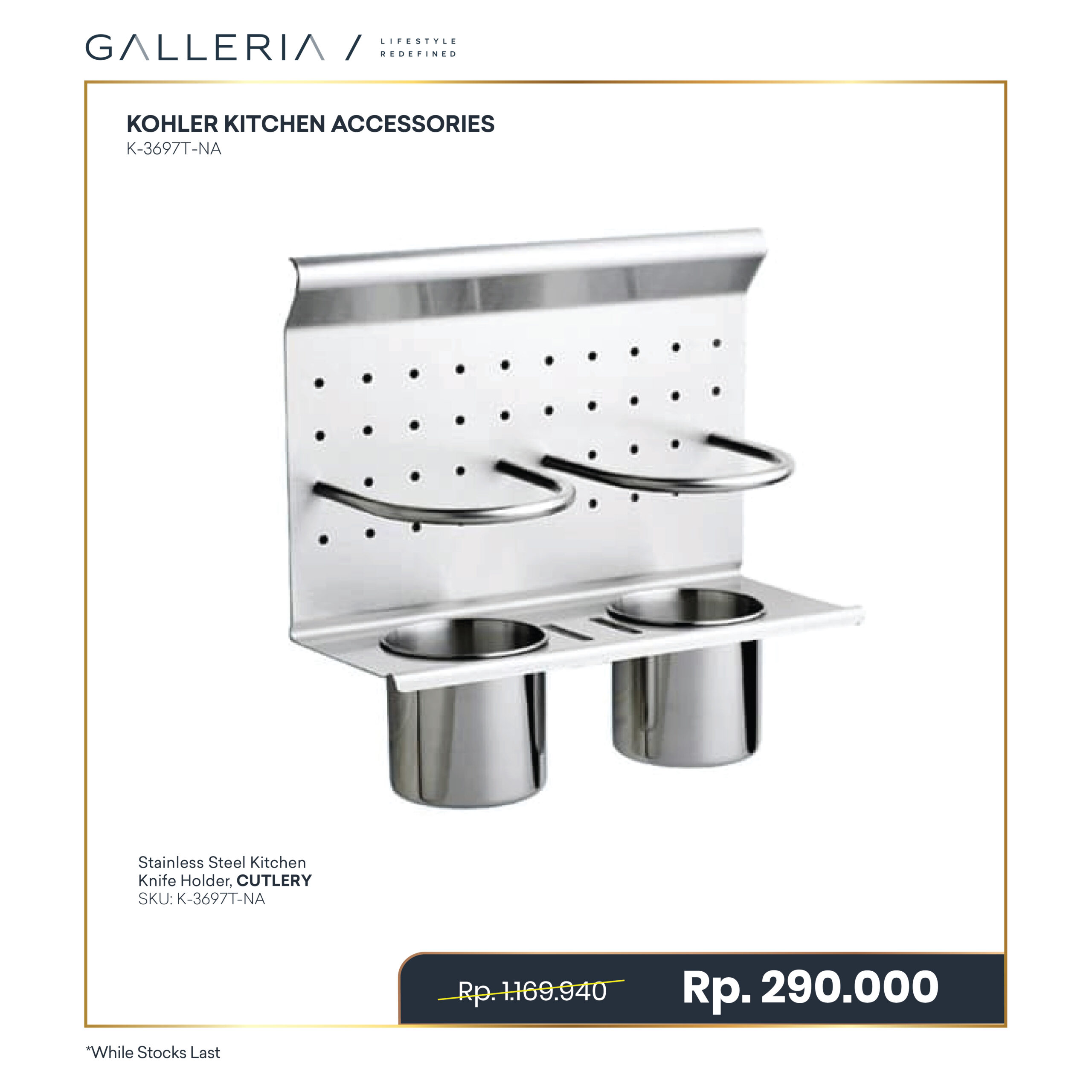 Special Price-15 (1) KOHLER CUTLERY HOLDER - Image 1