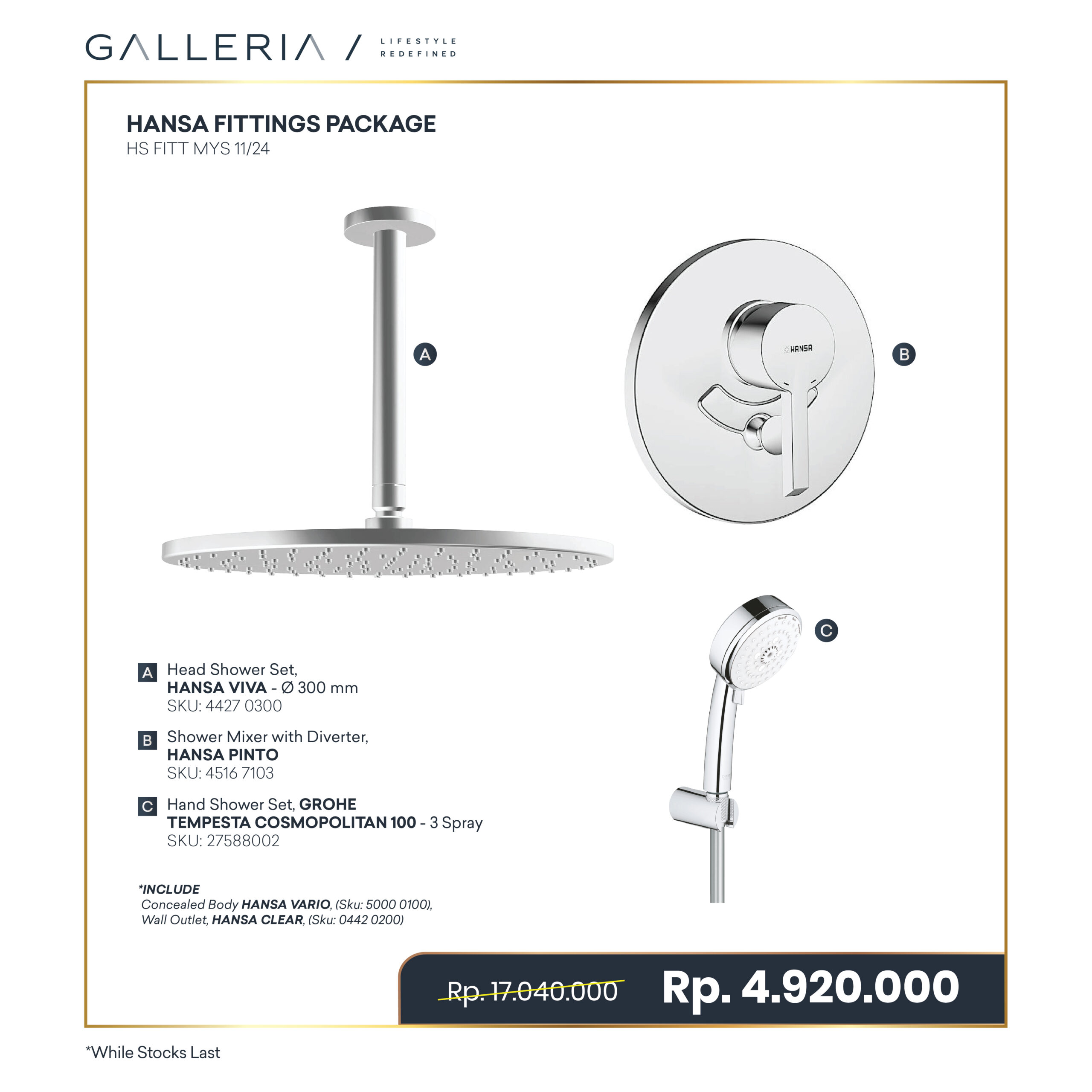 Paket Special Price-06 HANSA FITTINGS PACKAGE A - Image 1