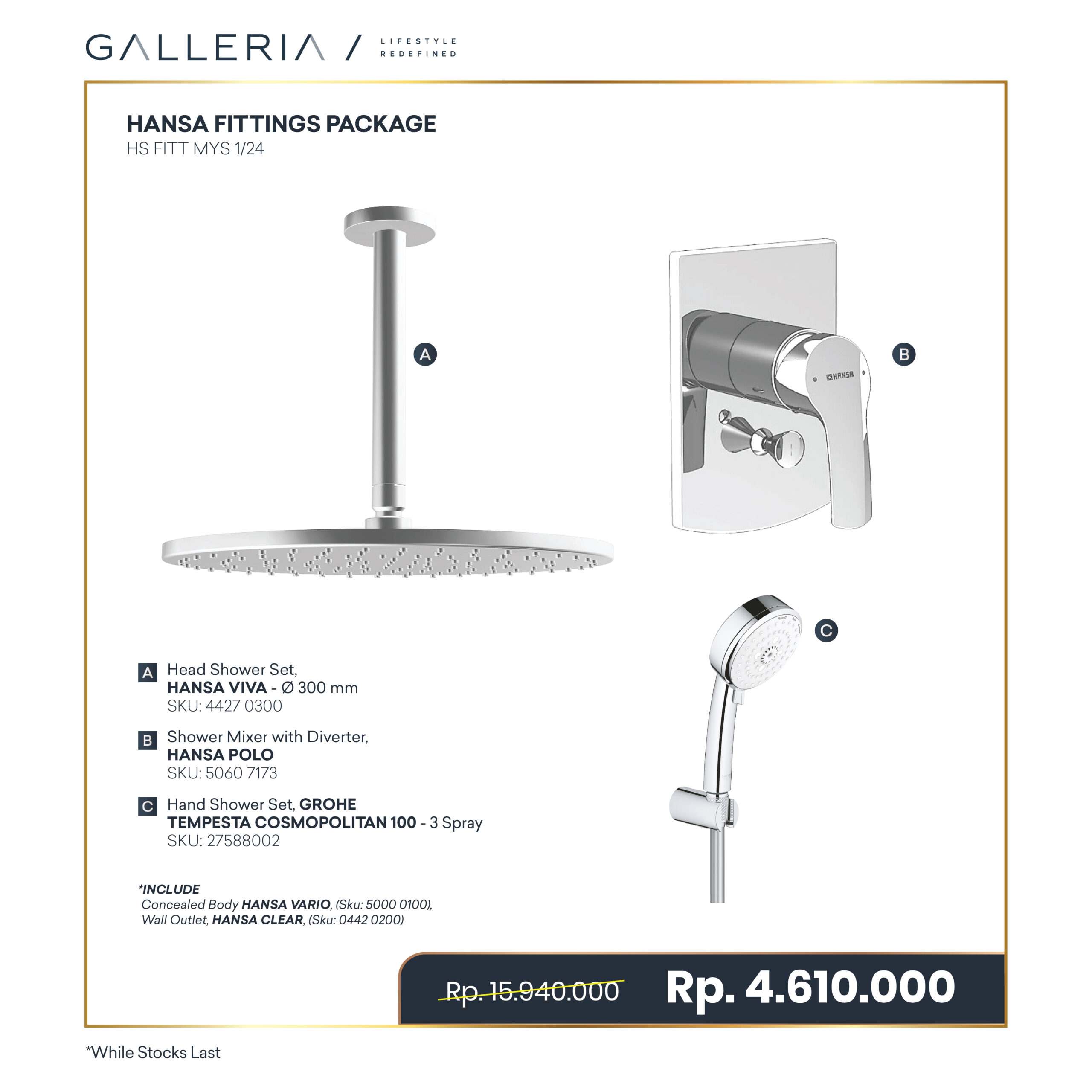 Paket Special Price-08 HANSA FITTINGS PACKAGE C - Image 1