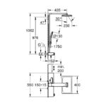 GROHE RAINSHOWER AQUA PURE RECTANGULAR SHOWER SYSTEM W/ THERMOSTAT - Image 2