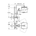 GROHE SHOWER SYSTEM WITH BATH THERMOSTAT - Image 2