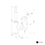 STERN KONZEPT ARGOS BASIN MIXER WITH WHITE PORCELAIN LEVER - Image 2