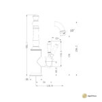 STERN KONZEPT ARGOS BASIN MIXER WITH WHITE PORCELAIN LEVER - Image 2