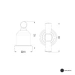 STERN KONZEPT ARGOS ROBE HOOK MATTE BLACK - Image 2