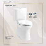 KOHLER BRIVE TWO-PIECE TOILET WITH SKIRTED TRAPWAY