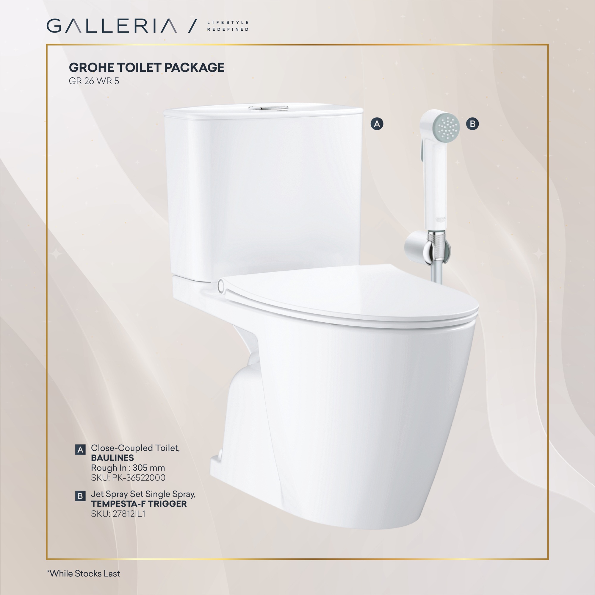 Produk Satuan + Paket MYS 2026-06 GROHE BAULINES CLOSE-COUPLED TOILETS PACKAGE 1 - Image 1