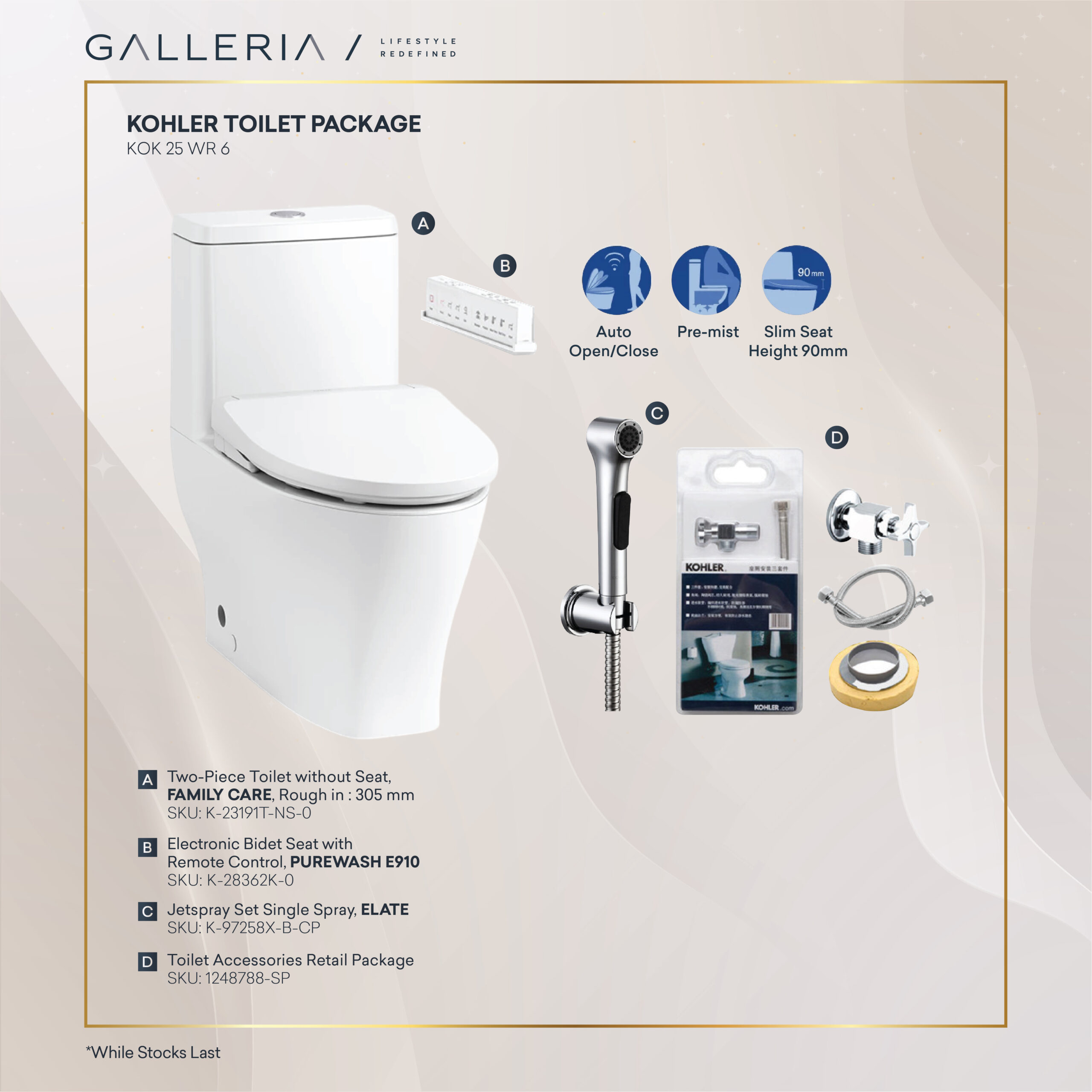Produk Satuan + Paket MYS 2026-21 KOHLER ELECTRONIC BIDET TOILET PACKAGE 1 - Image 1