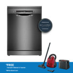 BOSCH SERIES 4 DISHWASHER 60 CM BRUSHED BLACK STEEL
