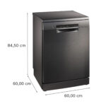 BOSCH SERIES 4 DISHWASHER 60 CM BRUSHED BLACK STEEL - Image 2