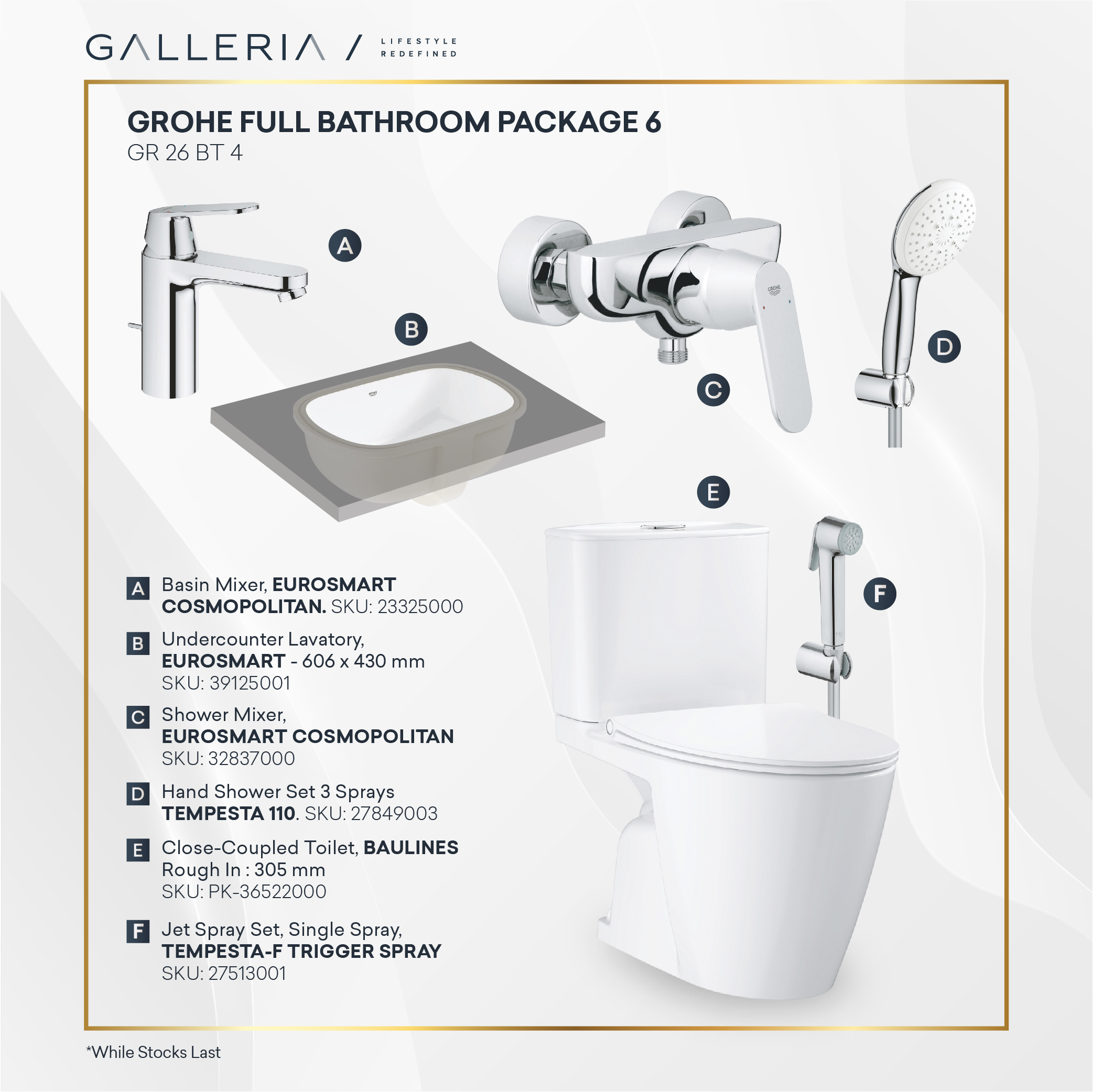 GR 26 BT 4 GROHE FULL BATHROOM PACKAGE 6 - Image 1