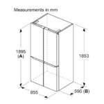 BOSCH SERIES 4 FRENCH DOOR BOTTOM MOUNT GRAPHITE - Image 2