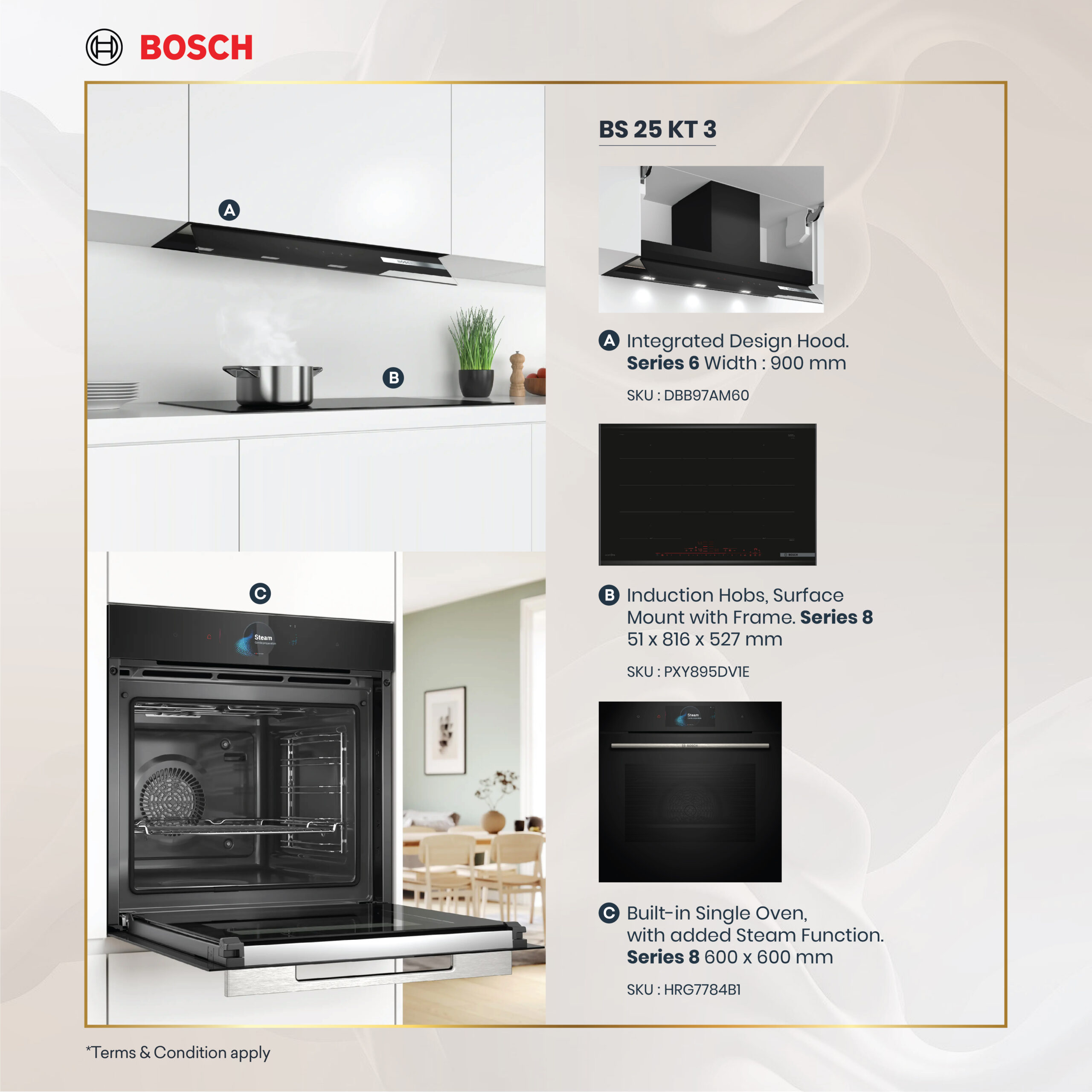 Bosch Promotion Bundle-03 BOSCH PACKAGE INDUCTION HOB SERIES 8 - Image 1
