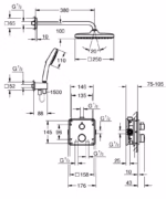 GROHE GROHTERM SQUARE CONCEALED SHOWER SYSTEM WITH TEMPESTA 250 - Image 2