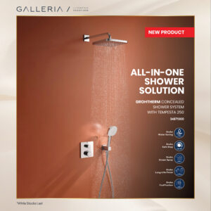 GROHE GROHTERM SQUARE CONCEALED SHOWER SYSTEM WITH TEMPESTA 250