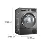 BOSCH SERIES 6 HEAT PUMP TUMBLE DRYER 10KG -GREY - Image 3