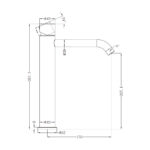 STERN KONZEPT ZEIST SS316L TALL BASIN MIXER BRUSHED NICKEL FINISH - Image 2