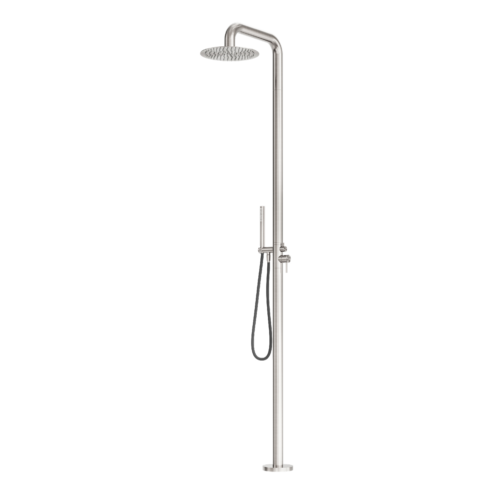 E-Com WEB - SternKonzept 42_NNR162205aBN-01 STERN KONZEPT ZEIST SS316L OUTDOOR FREESTANDING SHOWER COLUMN BRUSHED NICKEL FINISH - Image 1