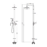 STERN KONZEPT ZEIST SS316L OUTDOOR FREESTANDING SHOWER COLUMN BRUSHED NICKEL FINISH - Image 2