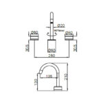 STERN KONZEPT LEIDEN BASIN SET VERDE ALPI HANDLE BRUSHED BRONZE - Image 2