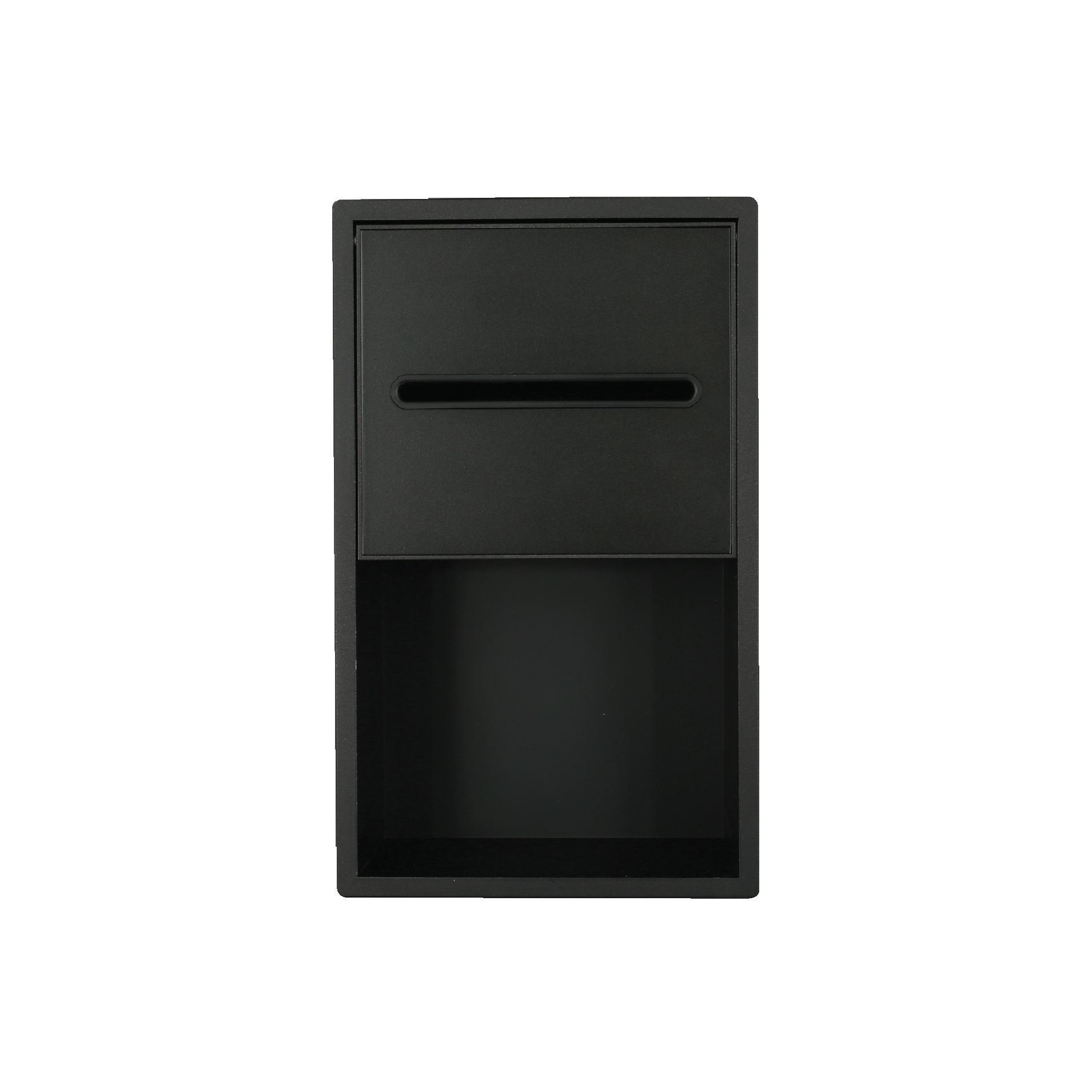 E-Com WEB - SternKonzept 46_YX-SST330-01 STERN KONZEPT 2 TIERS TISSUE BOX STAINLESS STEEL+COVER MATTE BLACK - Image 1