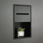 STERN KONZEPT 2 TIERS TISSUE BOX STAINLESS STEEL+COVER MATTE BLACK - Image 3