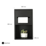 STERN KONZEPT 2 TIERS TISSUE BOX STAINLESS STEEL+COVER MATTE BLACK - Image 2